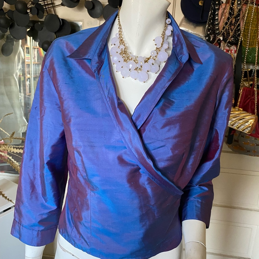 FINITY silk wrap blouse